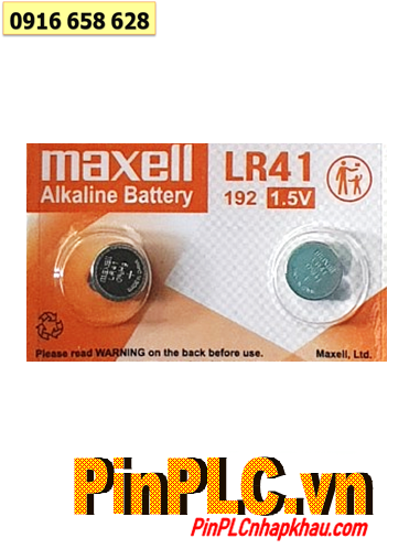 Pin LR41 AG3 192 -Pin cúc áo 1.5v Alkaline Maxell LR41 AG3 189 _Cells in Japan